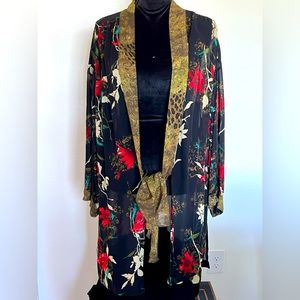 Vintage Francesca Rose 2 piece sheer floral dress L(14/16)